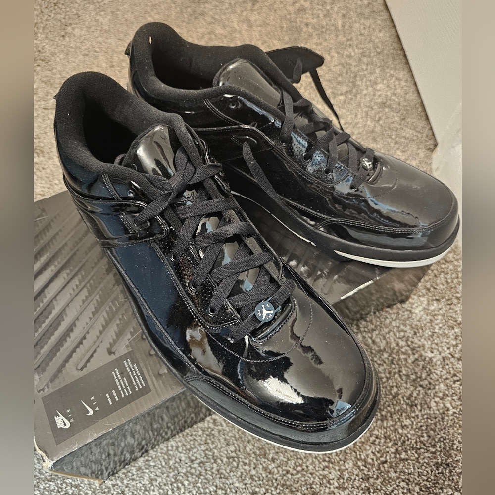 Jordan Black Patent Leather Sneakers